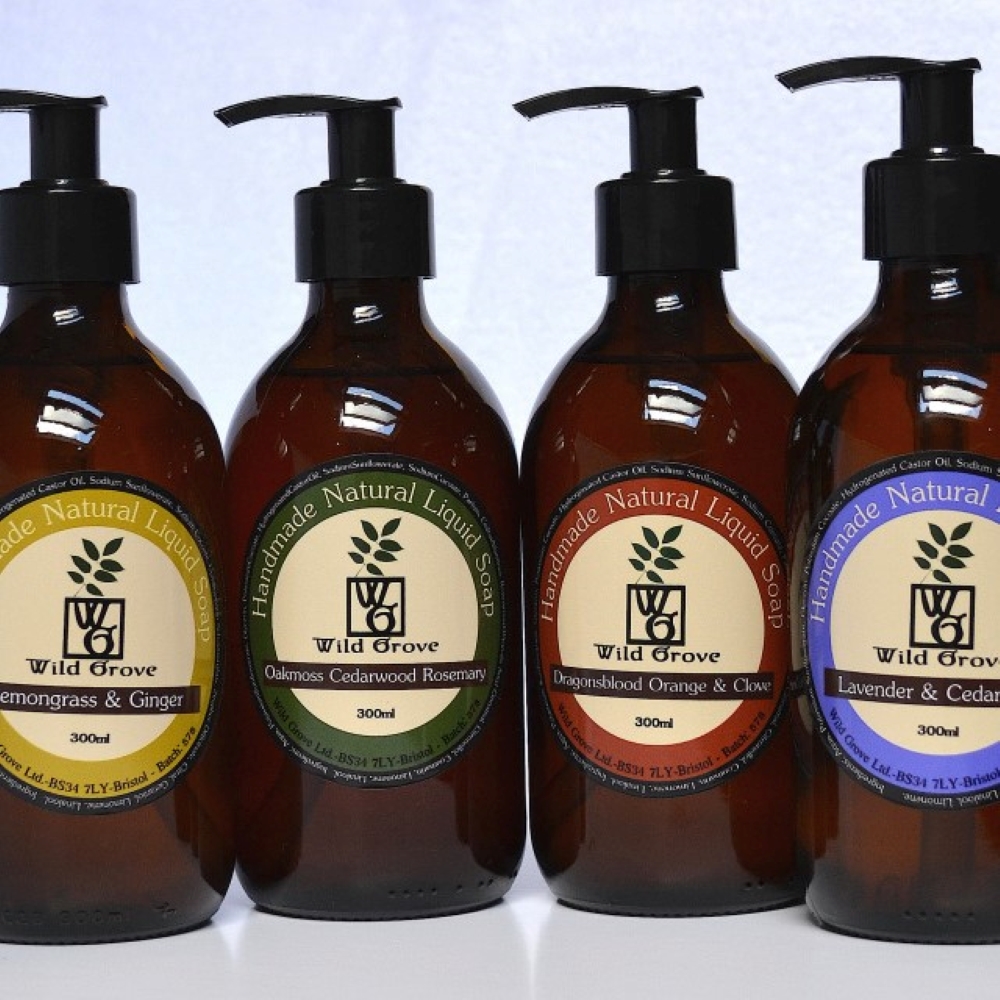 Liquid Soap 300ml Glass Bottle